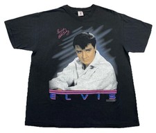 Vintage Sincerely Elvis Presley T-Shirt Black 1994 USA Size XL picture