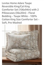 Levtex Home Alessio Texture 3-Pc. Beige Comforter Set - King /Cal King Comforter picture