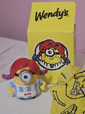 Wendy's Despicable Me Minion One-Eyed Toy Figure w/ Wendy Wig Red Hair picture