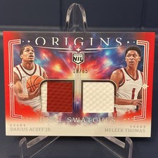 25/26 Panini Origins Meleek Thomas Darius Acuff Jr. Dual Patch Red #OSW-ARK #/65 picture