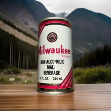 MINTY Vintage Milwaukee Non-Alcoholic Malt Beverage Beer Can Air Filled Sealed picture