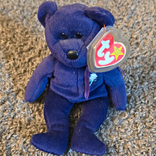 Ty Beanie Babies Princess Diana Purple Bear Beanbag Plush, 1997 Vintage picture