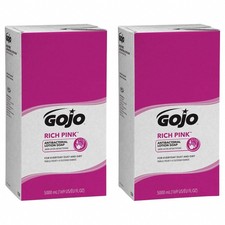 2x GOJO 7520 RICH PINK Antibacterial Lotion Soap 5000ml PRO TDX Refills picture