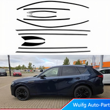 Fit Mazda CX-5 2017- 2025 Gloss Black Car Window Molding Trims Seal Belt Strips picture