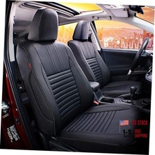Rav4 Seat Covers Custom Fit for Toyota 2013-2018 RAV4 LE(Not for Hybrid) Black picture