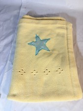 Vintage Gymboree Yellow Knit Star Baby Blanket Rare 31x27 picture