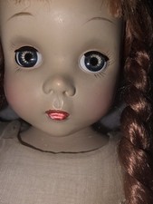 Rare HTF VTG  16 inch Polly Pigtails by Madame Alexander 1949  Tagged Dress picture