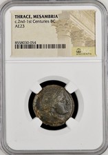 Ancient Thrace Greek Mesambria 200BC-100BC NGC Genuine Coin Athena Very Nice picture