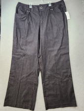 Cato Women's Straight Wide Leg Dress Pants Slacks Size 20W Gray picture