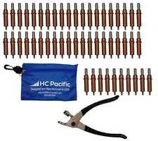 50 Each C1/8 Cleco Fasteners (Made in USA) Cleco Pliers & Pouch picture