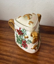 19th c Antique HAVILAND & CO Limoges Porcelain 3 Sided Triangular Biscuit Jar picture