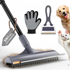 Carpet Rake for Pet Hair Removal - Reusable Dog & Cat Hair Remover with 58