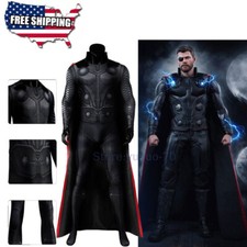 Avengers:Infinity War Thor Cosplay Jumpsuit+Cape Costume Collection Party Outfit picture