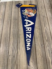 Vintage Arizona Souvenir Pennant With Native American Chief Graphic picture