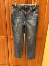 NYDJ Sheri Slim Jeans Size 12 Blue Denim Lift Tuck Technology picture