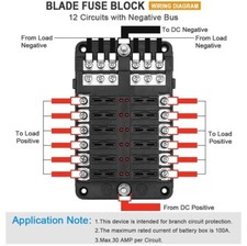 12-Way Blade Fuse Box Block Holder LED Indicator 6 12 24V Auto Marine Waterproof picture