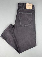 Wrangler Authentics Black Denim Jeans Mens 34x29 Regular Fit Workwear Cotton picture