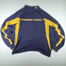Awesome Vintage Reebok San Diego Chargers NFL Pullover Mock Neck Sweatshirt M picture