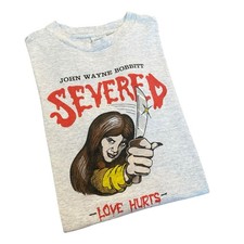 Vintage 1990s Severed Love Hurts John Wayne Bobbitt Shirt size XL picture