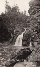 Linville Falls NC North Carolina Waterfall near Blowing Rock RPPC Postcard K27 picture
