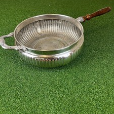 Vintage Sheridan Taunton Silverplate Chafing Serving Dish Wood Handle 22
