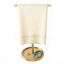 STWWO Hand Towel Holder Stand, T-Shape Countertop Hand Towel Stand Bathroom picture