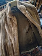 Custom Made Vintage Alaskan Custom Built Furs ~S-M  Brown Genuine Mink Fur Coat picture