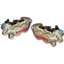 BREMBO Axial 40mm P4 30/34 Caliper GOLD Color RH LH Pair New picture