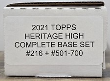 2021 TOPPS HERITAGE HIGH COMPLETE BASE SET #216 + #501-700 picture