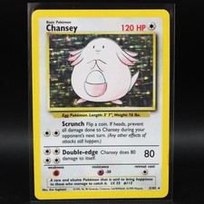 Chansey 3/102 Holo Rare Base Set Unlimited Pokemon Lightly Played picture