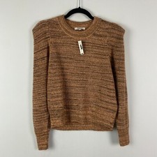 Madewell Space-Dyed Prentiss Pullover Sweater Small Crew Neck Pleat Puff Sleeve picture