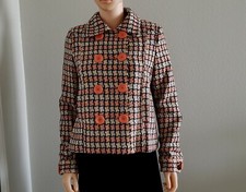 VERTIGO Paris Plaid Tweed Jacket Coat M New $260 picture