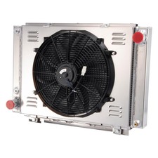 CC64TB Aluminum Radiator for Ford Thunderbird T Bird 1961-1966 3 Row Shroud Fan picture