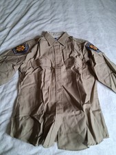 Vtg Sam MIGUEL Colorado Police Officer Shirt Mens 42 Short Sleeve + Patch picture