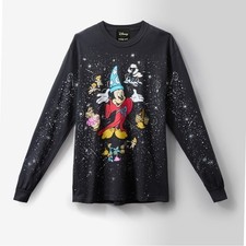 BNWT Bobby Kim x Disney D23 Long Sleeve Vintage Fantasia Sorcerer Mickey SMALL picture