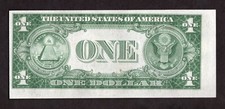 1935C $1 Silver Certificate Front to Back Off-Set Print Error - Uncirculated picture
