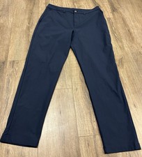 Lululemon ABC Classic Fit Pants Mens 34 X 29 Navy Casual Trousers LM5AO5 picture