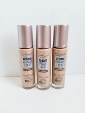 3 X Maybelline Dream Radiant Liquid Foundation 70 Pure Beige NEW  See Descr. picture