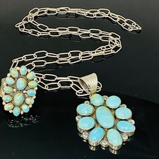 HUGE DAN DODSON TURQUOISE PENDANT TRENDING BOHO CHIC picture