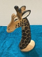 Peepers Hand Carved Painted Wood Giraffe Eye Glass Holder Safari Eyeglasses  picture