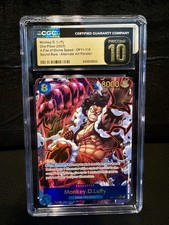 Monkey D. Luffy #118 Alt Art OP11-118 A Fist of Divine Speed CGC PRISTINE 10 picture