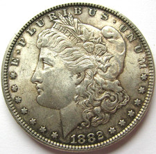 1882 Morgan Dollar, U.S. Silver Dollar, 90% Fine picture