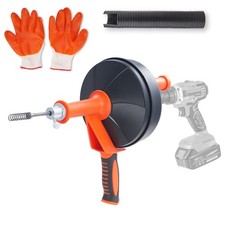 Uimoso Drain Auger 25ft 1/4in Drum Plumbing Drain Snake Clog Remover Manual-feed picture