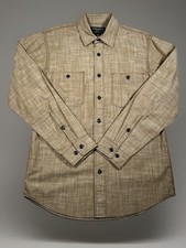 Filson Mens XS Tan Chambray CPO Shirt Work Shirt Lightweight Cotton Long Sleeve picture