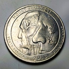 2013-P Mount Rushmore America the Beautiful Quarter RARE Error/s Coin picture