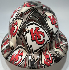 New Full Brim Hard Hat Custom Hydro Dipped KANSAS CITY CHIEFS picture