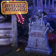 Beetlejuice LED Here Lies Beetlejuice Tombstone Halloween Decoration Officially picture
