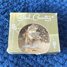 Vintage Sarah Coventry Designers Choice Leaf Pin 6891 Gold Rhinestone In Box  picture