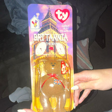Ty Teenie Beanie Britannia Bear Ronald McDonald House Charities 1999 Sealed picture