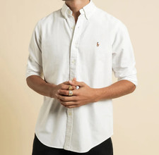 Polo Ralph Lauren Oxford Sport Shirt White Brand New Retail $125.00 picture
